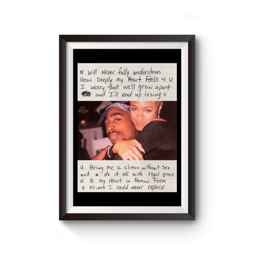 Tupac And Jada Love Letter Poster