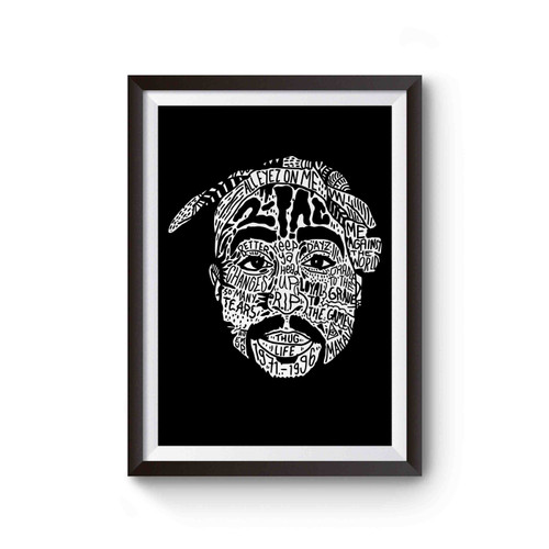Tupac Face With Words Only God Can Judge Me Poster