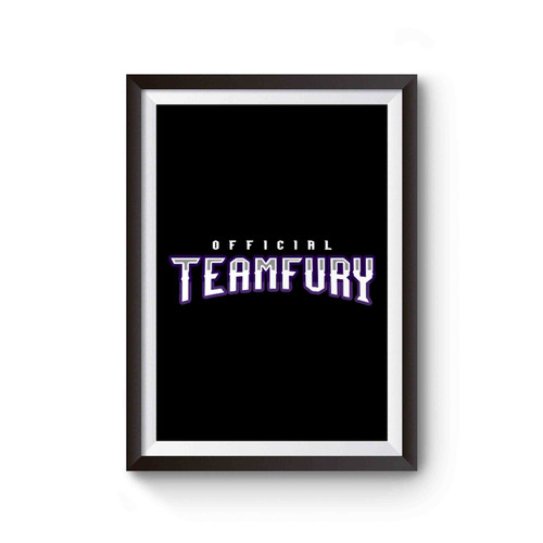 Tyson Fury Team Fury Boxing Champion Ufc Cover Inspired Poster