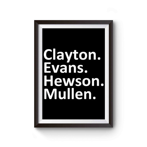 U2 Band Members Poster