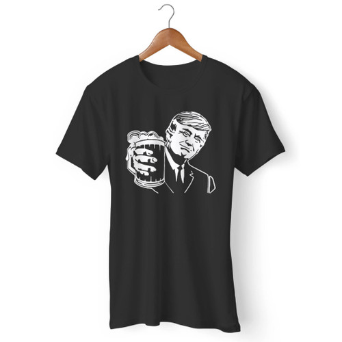 Donald Trump Beer Salute Funny Men T Shirt