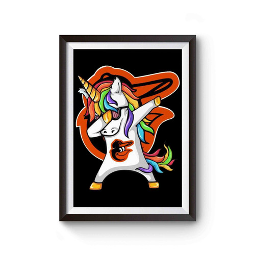 Unicorn Dabbing Baltimore Orioles Baseball Mlb Poster