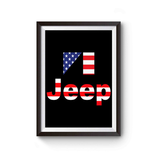 Usa Flag Jeep Poster