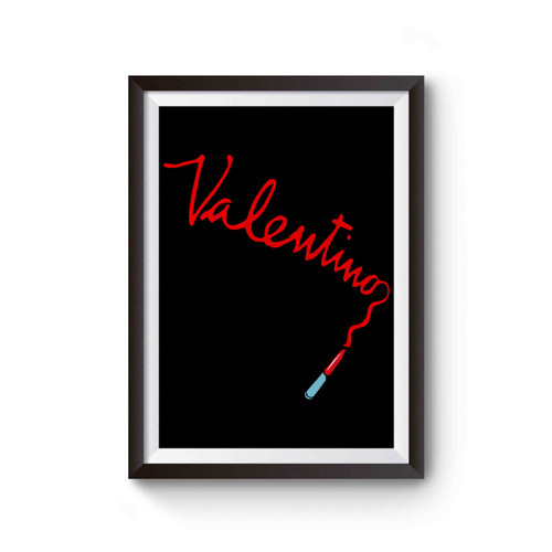 Valentino Logo Lipstick Print Poster