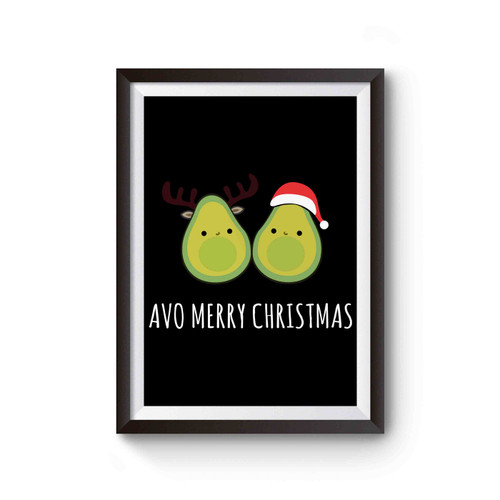 Vegan Avocado Avo Merry Christmas Poster