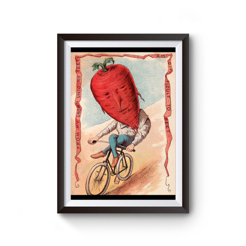 Vegetable People Beet Riding A Bicycle Poster