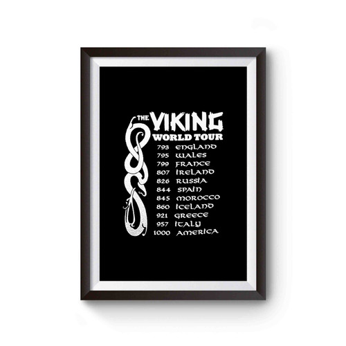 Viking World Tour Swedish Norwegian Danish Scandinavian Nordic Poster