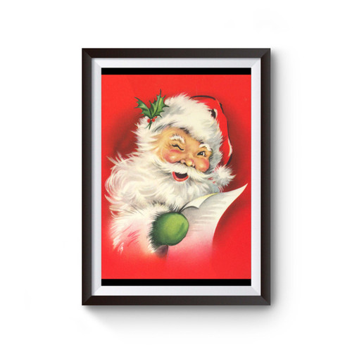 Vintage Christmas Santa Claus Poster