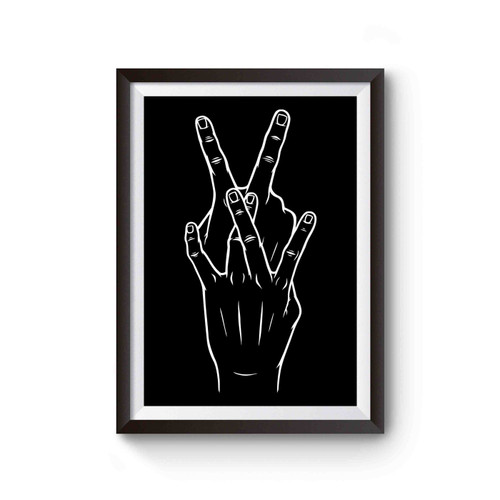 Volkswagen Vw V Dub Finger Peace Poster