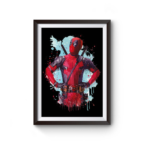 Watercolor Deadpool Poster