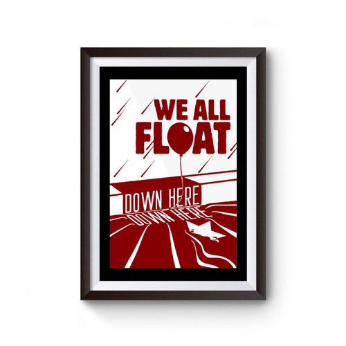We All Float Down Here Retro Vintage Poster