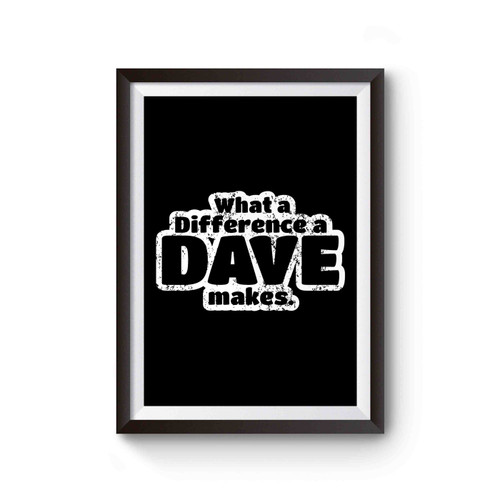 What A Difference A Dave Makes Sarcasm Joke Funny Poster