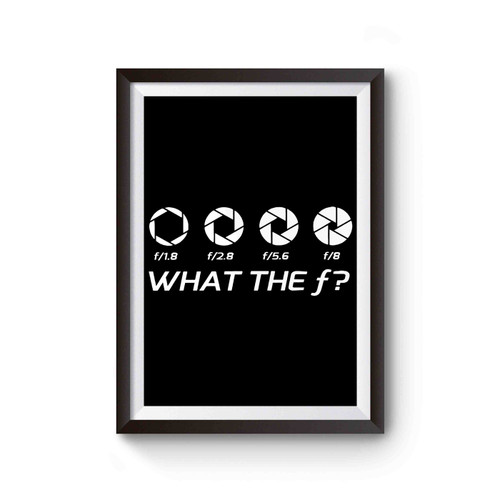 What The F Stop Photography Dslr Camera Poster