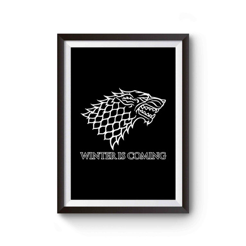 Winter Is Coming Game Of Thrones White Outline Poster