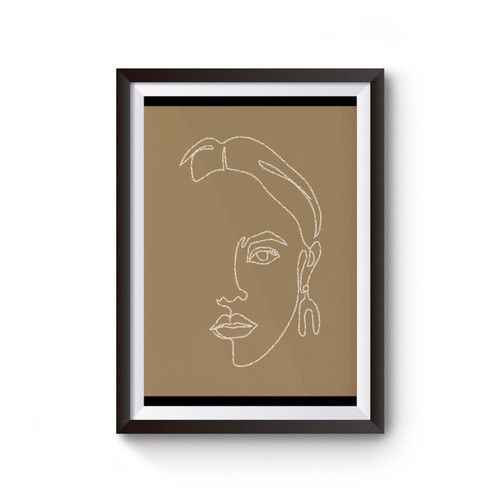 Woman Face Line Poster