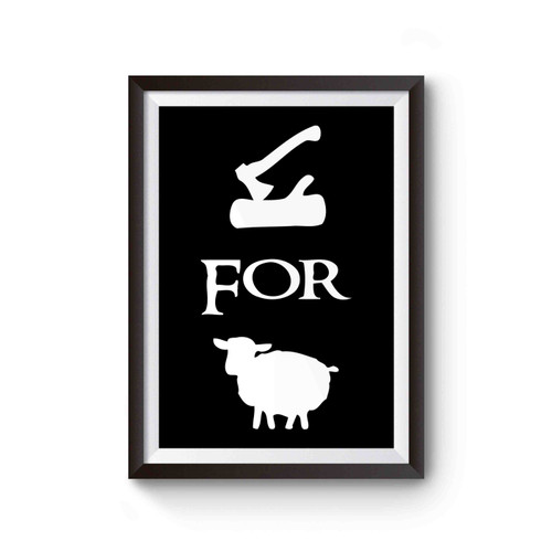 Wood For Sheep Funny Inspired Settlers Of Catan Game Poster