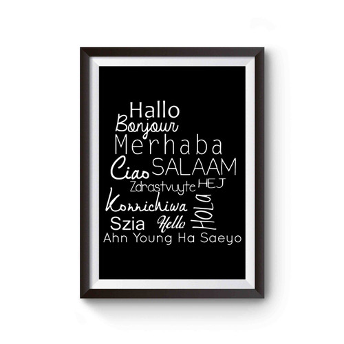 World Languages Hello Poster