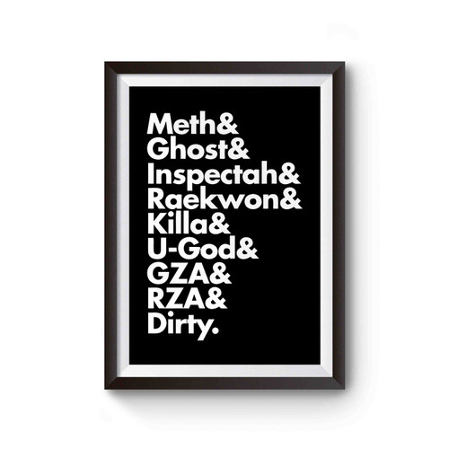 Wu Tang Members Names Hip-Hop New York Ny Odb Rza Gza Cream 36 Chambers Poster
