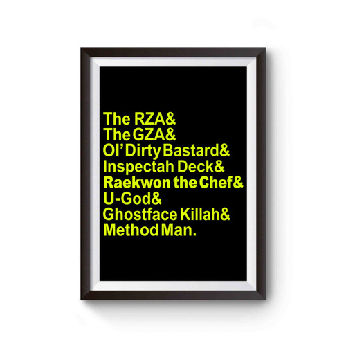 Wu-Tang In Helvetica Cover Inspired Poster