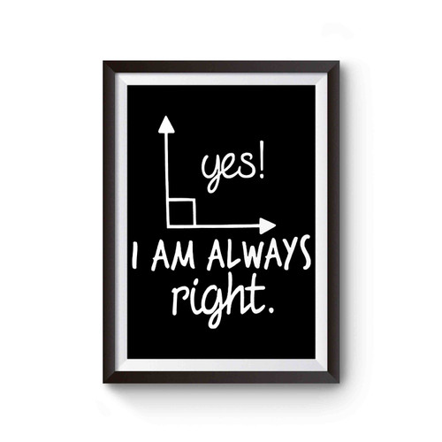 Yes I Am Always Right Poster