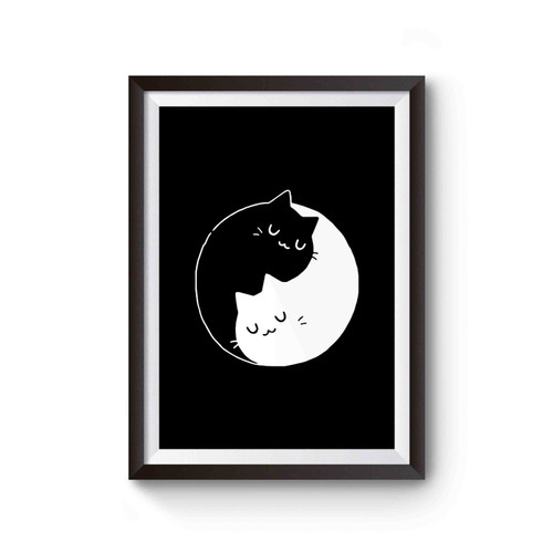 Yin Yang Cats Kittens Poster