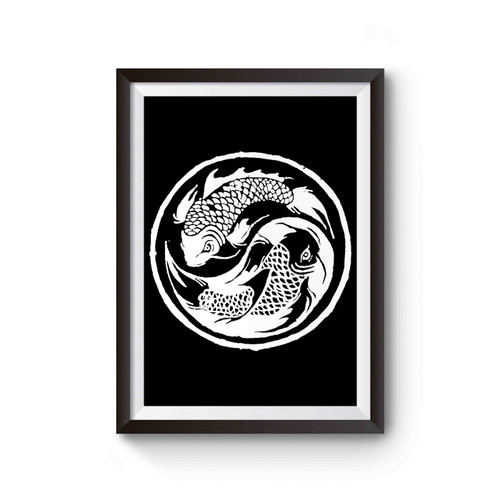 Yin Yang Fish Koi Goldfish Poster