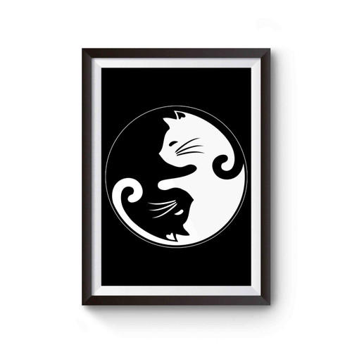 Ying Yang Cat Symbol Poster