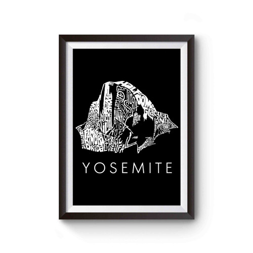 Yosemite National Park Words Art Poster