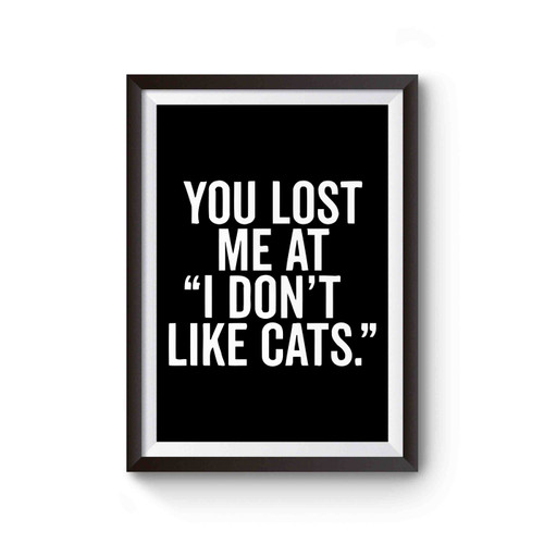 You Lost Me At I Don't Like Cats Poster