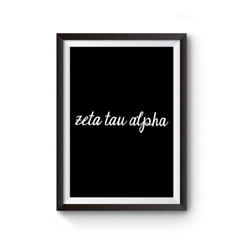 Zeta Tau Alpha Script Sorority Poster
