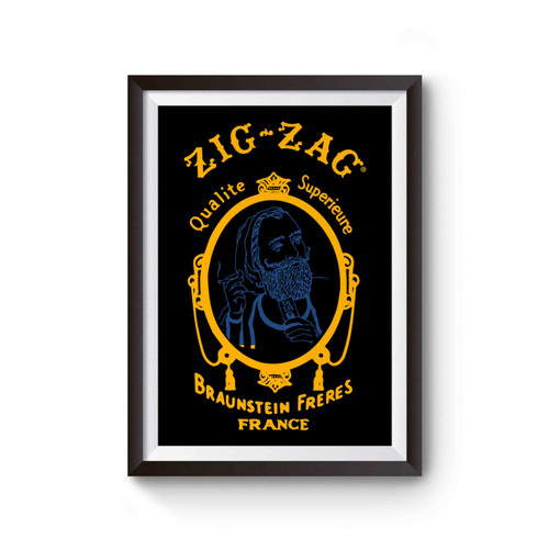 Zig Zag Braunstein Freres Logo Poster