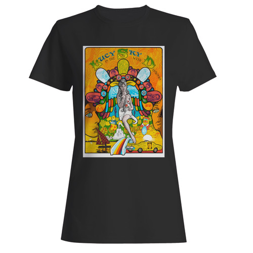 These are Lucy In The Sky With Diamonds Women T Shirt that are cute tied to the side or paired with a cardigan or jacket for a more styled look. So comfy and classic, they are sure to make your vacation extra magical.