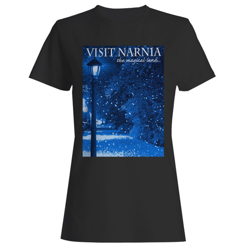 These are Narnia Lamp Post Women T Shirt that are cute tied to the side or paired with a cardigan or jacket for a more styled look. So comfy and classic, they are sure to make your vacation extra magical.