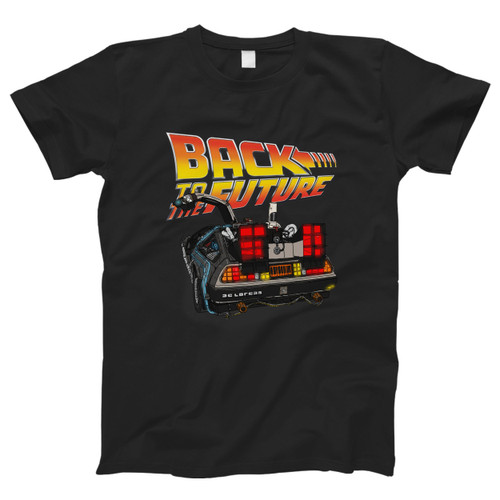 Back To The Future Delorean Distressed Men T Shirt