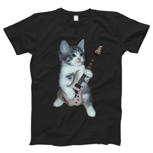 Cute Cat Guitars Cool Men T Shirt