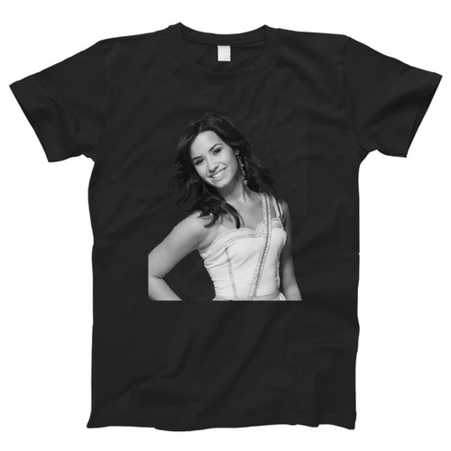Demi Lovato Grayscale Photo Men T Shirt Demi Lovato Grayscale Photo Men T Shirt