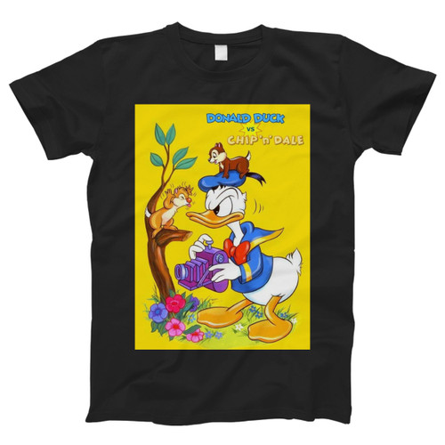 Donald Duck Versus Chip And Dale Men T Shirt