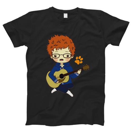 Ed Sheeran Cartoon With His Guitar Men T Shirt