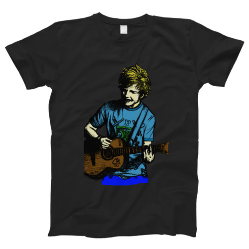 Ed Sheeran Illustrations Sketch Colorize Men T Shirt