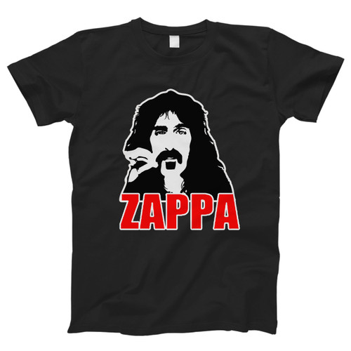 Frank Zappa Vektor Red And White And Black Men T Shirt