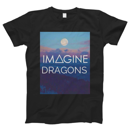 Imagine Dragons Title With Sunset Background Men T Shirt