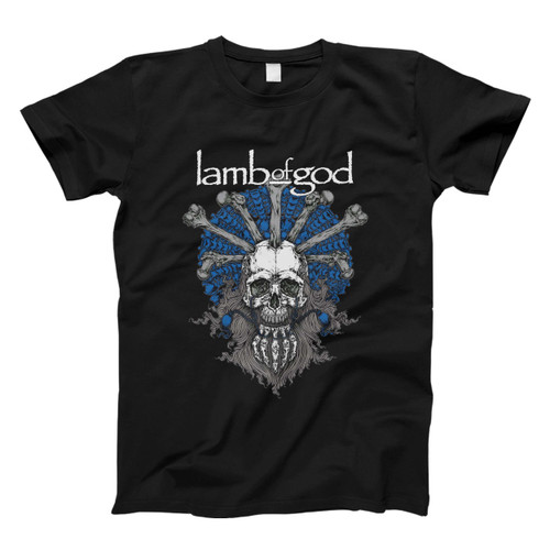 Lamb Of God Skull Old Man Blue Men T Shirt