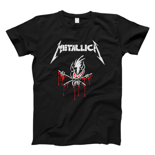 Metallica Logo Skull Red Eyes Men T Shirt