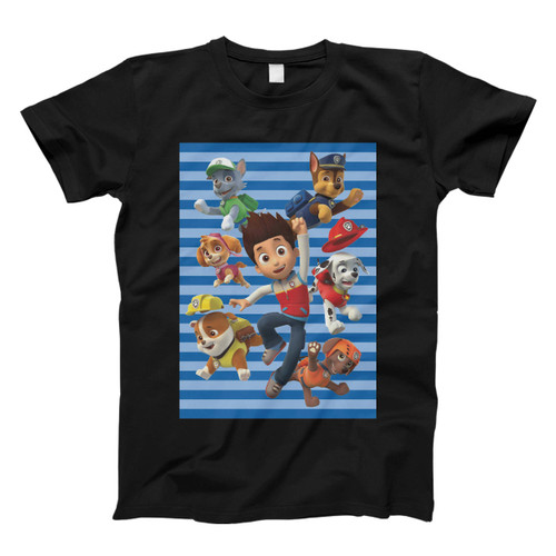 Paw Patrol Striped Men T Shirt