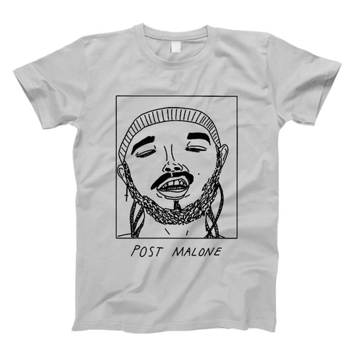 Post Malone Bad Draw Sketch Illustrations Men T Shirt
