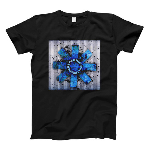 Red Hot Chili Pepper Logo Blue Brush Men T Shirt