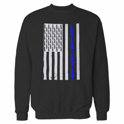 Your american flag fishing crewneck sweatshirt just got an update. This super comfortable and lighter weight crewneck will become your favorite go-to sweatshirt. The cozy spandex cuffs and waistband make this pill-resistant sweatshirt a fan favorite.And your group will look and feel their best in this premium ringspun cotton crew.