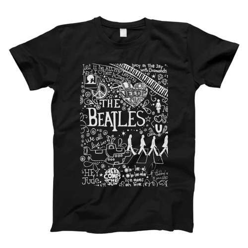 The Beatles Lyrics Collage Men T Shirt