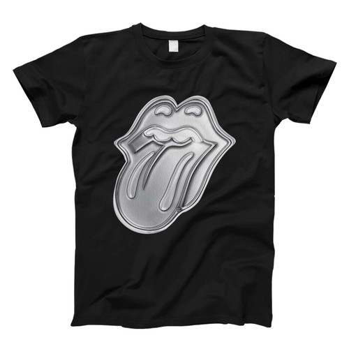 The Rolling Stones Logo Silver Eight Men T Shirt