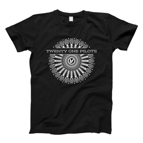 Twenty One Pilots Black And White Radial Men T Shirt